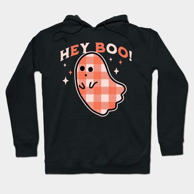 Hey Boo Ghost Creepy Cute Halloween Hoodie by OrangeMonkeyArt